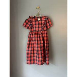Edgehill Collection Red And‎ Navy Plaid Dress